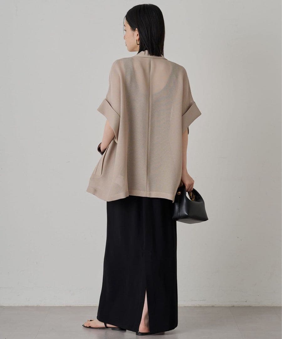 新品　Loungedress　メッシュハーフスリーブジャケット　ラウンジドレス